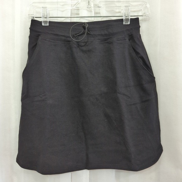 Evereve Sundry Skirt Womens 0 Black Knit Elastic Waist - Picture 1 of 7